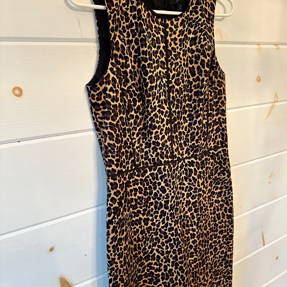 JCrew Leopard Print Sleeveless Dress